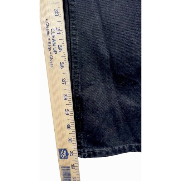 Zara XS Black Denim Jumpsuit Waist Cutouts Long Sleeve Classic Womens Jean - Picture 14 of 14